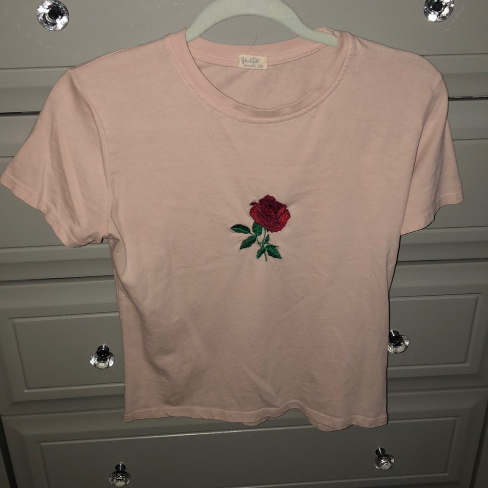 Brandy Rose Embroidered Soft Tee